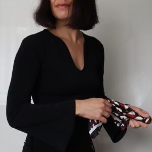 Tunika z materiałowym paskiem